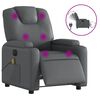 vidaXL Poltrona Massaggiante Elettrica Reclinabile Grigio Similpelle
