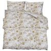 vidaXL Set Copripiumino Bianco e Marrone 155x220 cm in Cotone