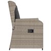 vidaXL Panchina da giardino 2 pcs Grigio chiaro polyrattan