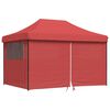 vidaXL Tenda Party Borgogna 279 x 410 x 315 cm Tessuto Oxford