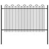 vidaXL Recinzione ad arco a picchetto DRONTEN 200 x 166 cm Nero