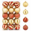 vidaXL Set di Palline di Natale 30 pz Oro e Rosso &Oslash; 6 cm Plastica