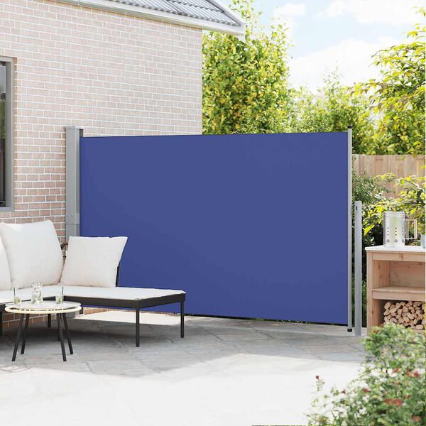 vidaXL Tenda Laterale Retrattile per Patio 170x300 cm Blu