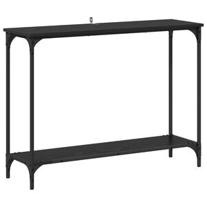 vidaXL Tavolo consolle Rovere nero 101 x 30.5 x 75 cm