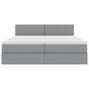 vidaXL Letto con testiera Grigio chiaro 180 x 200 cm Tessuto