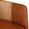 vidaXL Poltrona Wingback Marrone e Bianca in Vera Pelle