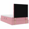 vidaXL Letto con contenitore e materasso Rosa 120 x 200 cm Velluto
