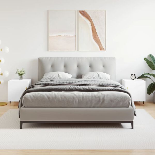 vidaXL Comodini 2 pz Bianchi 40x40x50 cm in Legno Multistrato