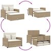 vidaXL Divano da Giardino con Cuscini a 2 Posti Beige in Polyrattan