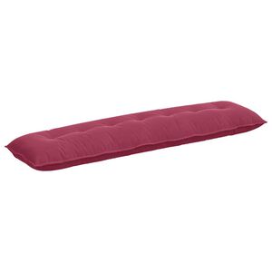 vidaXL Cuscino per Schiena Rosso Vino 200 x 50 cm Tessuto in Cords