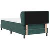 vidaXL Letto a molle con materasso Verde scuro 90 x 200 cm Velluto