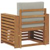 vidaXL Set di divani da esterno con cuscino Naturale 79 x 63 x 73 cm