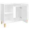 vidaXL Mobile Lavabo Bianco Lucido 80x33x60 cm in Legno Multistrato