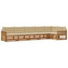vidaXL Set di divani da esterno 6 pz Naturale e Beige