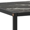 vidaXL Tavolino da Salotto Nero con Vetro Marmo Nero 100x50x35 cm