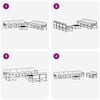 vidaXL Set di divani da esterno 9 pcs Grigio Naturale e Chiaro