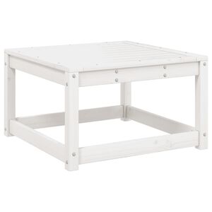 vidaXL Poggiapiedi da Giardino Bianco in Legno Massello di Pino