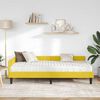 vidaXL Struttura Letto Angolare con Materasso 2 pcs Giallo Velluto