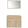 vidaXL Set Mobili da Bagno 4 pz Rovere Sonoma in Legno Multistrato