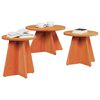 vidaXL Tavolino da salotto 3 pcs Marrone cerato