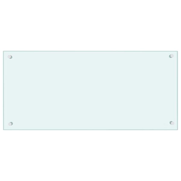 vidaXL Paraschizzi per Cucina Color Latte 90x40 cm in Vetro Temperato