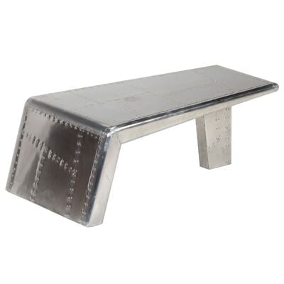 vidaXL Tavolino da Salotto Aviator Alluminio Stile Vintage Aeronautico