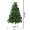 vidaXL Albero di Natale con 300 LED con supporto Verde 210 cm PE