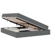 vidaXL Letto con contenitore e materasso Grigio scuro 160 x 200 cm