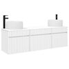 vidaXL Set di Armadi da Bagno 3 pz Bianco 49 x 44,5 x 66 cm