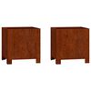 vidaXL Fioriere con Gambe 2pz Ruggine 30x30x30 cm Acciaio Corten