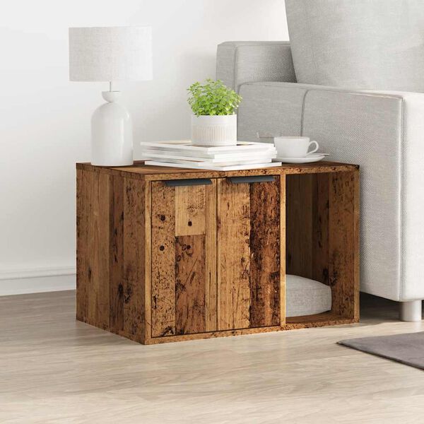 vidaXL Recinto Lettiera Gatti Legno Vecchio 60x40x40 cm in Truciolato