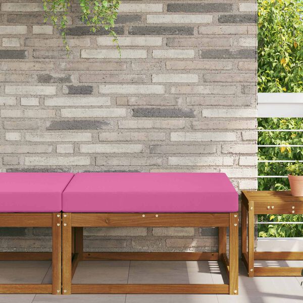 vidaXL Cuscino per divano da esterno Rosa 80 x 80 x 8 cm Poliestere