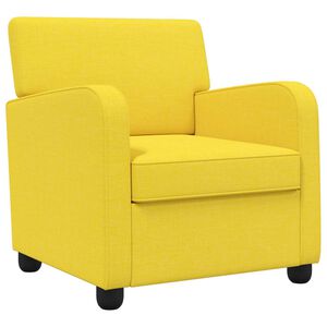 vidaXL Poltrona Giallo Chiaro Tessuto