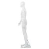 vidaXL Manichino Uomo Figura Intera Base in Vetro 185 cm Bianco Lucido