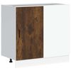vidaXL Mobile Base Lavello &ldquo;Lyon&rdquo; Rovere Fumo in Legno Multistrato