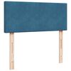 vidaXL Struttura Letto Pouf con Materasso Blu Scuro 120x200 cm Velluto