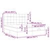 vidaXL Struttura Letto Pouf con Materassi 200x200 cm in Tessuto