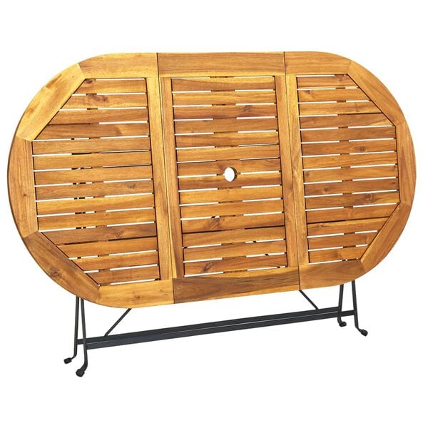 vidaXL Tavolo da Giardino 160x85x74 cm Legno Massello di Acacia Ovale