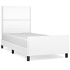vidaXL Giroletto con Testiera Bianco 100x200 cm in Similpelle