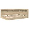 vidaXL Letto Libreria Rovere Sonoma 120 x 190 cm Legno multistrato