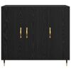 vidaXL Credenza Rovere Nero 90 x 34 x 80 cm Legno multistrato