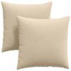 vidaXL Cuscini da Divano 2 pz Tessuto Crema 80 x 80 cm