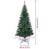 vidaXL Albero di Natale artificiale con luci integrate Verde 120 cm