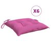 vidaXL Cuscini per Sedia 6 pz Rosa 40x40x7 cm in Tessuto