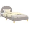 vidaXL Struttura letto bambini con testata Grigio chiaro 90 x 200 cm