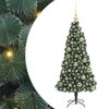 vidaXL Albero di Natale artificiale preilluminato con set di palline