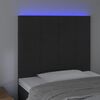 vidaXL Testiera a LED Nera 80x5x118/128 cm in Velluto