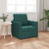 vidaXL Divano letto 60cm Verde Scuro Tessuto
