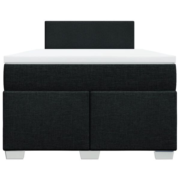 vidaXL Giroletto a Molle con Materasso Nero 120x190 cm in Tessuto