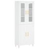 vidaXL Credenza Bianca 69,5x34x180 cm in Legno Multistrato